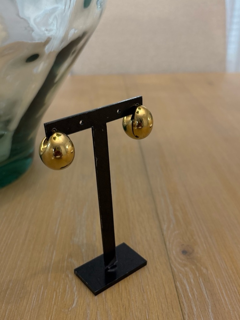 Polished Gold Dome Clip-On Earrings - Unbranded